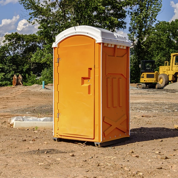 how often are the portable restrooms cleaned and serviced during a rental period in Long Branch TX